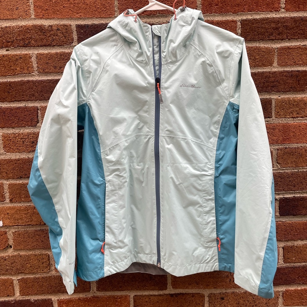 Womens Eddie Bauer Weatheredge Rain Jacket dusty blue, small